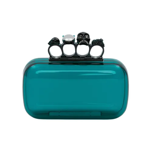 Alexander McQueen Полиметилметакрилат Смола Клатч Женские Бирюзовый