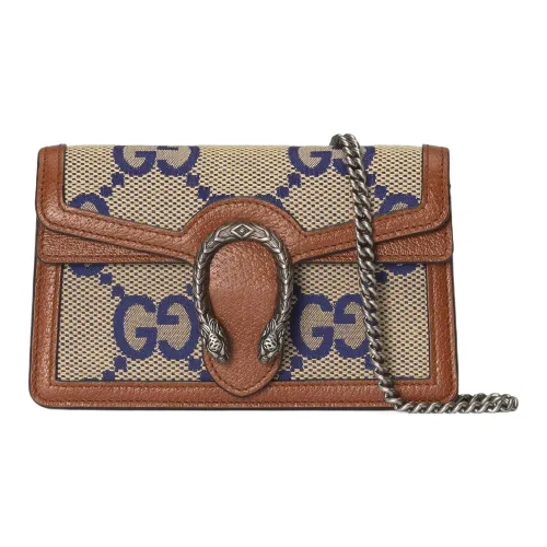 GUCCI Dionysus Холст и Кожа Кошелек Сумка через плечо Экстра мини Женский Коричневый