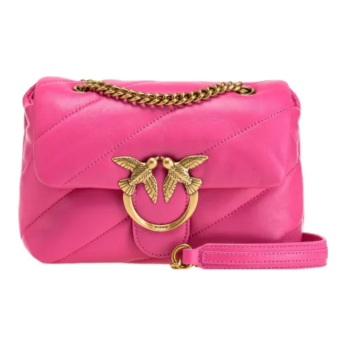 PINKO Puff Кожа Bird Сумка Swallow Сумка Сумка через плечо Мини Женская Фуксия