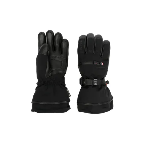 Moncler Овчина, Хлопок, Полиэстер, Полиамид, Эластан Перчатки Черные Женские