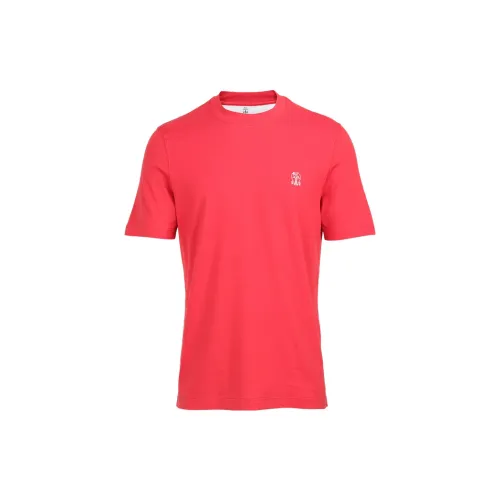 BRUNELLO CUCINELLI Red Мужская T-рубашка