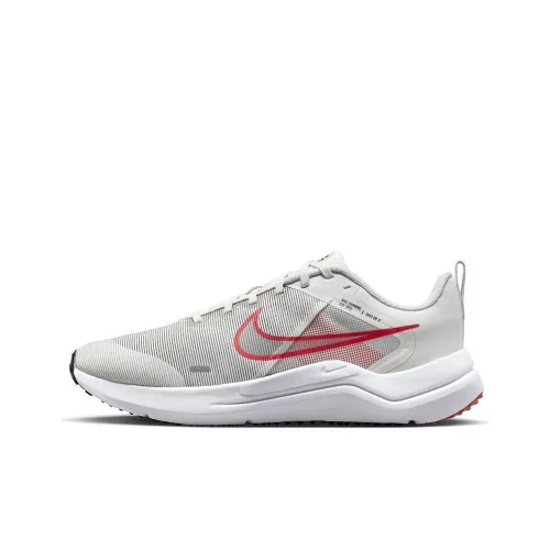 Nike Downshifter 12 Low Верхняя ткань Дышащая сетка Повседневные Беговые кроссовки Мужские Серые