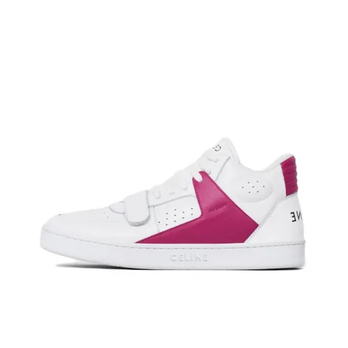 CELINE CT 02 MID Топ Стильные Скейтбординги Женские Белые Розовые