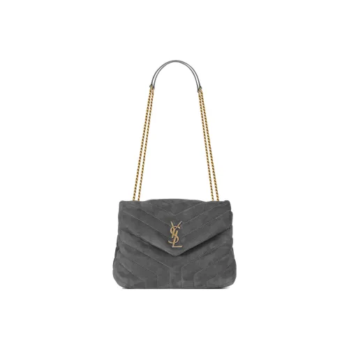 SAINT LAURENT LOULOU Сумка через плечо из телячьей кожи сумка на плечо женская серая