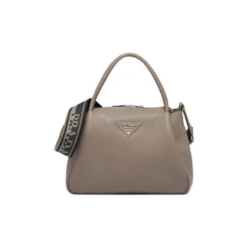 PRADA Сумка через плечо из кожи сумка большого размера женская цвет глина серый
