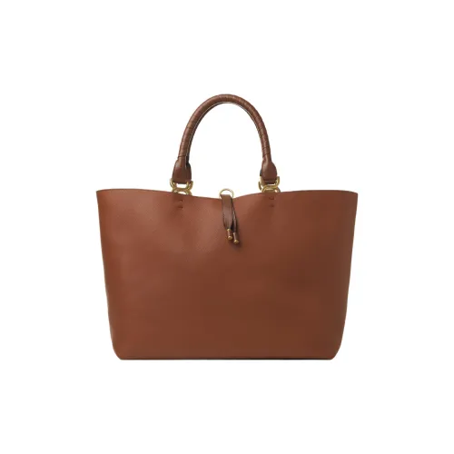 Chloe Marcie Телячья кожа с текстурой Тоут Сумка Сумка для покупок Сумка через плечо Сумка Женская Коричневая