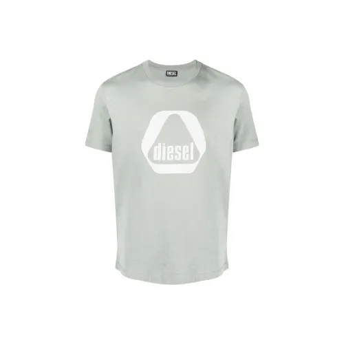 DIESEL SS23 Стандартная рубашка T для мужчин светло-зеленая