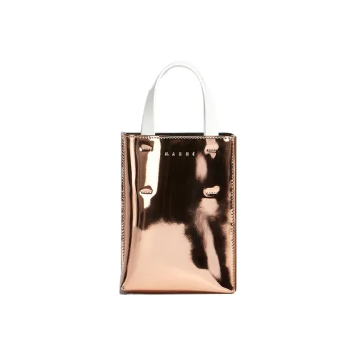 MARNI Museo Коровья кожа Сумка из кожи Тоут Сумка для покупок Сумка Экстра мини Женская Розовое золото