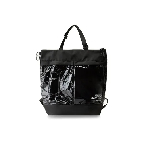 Subcrew Полиэстер Тоут Сумка Сумка для покупок Шлем Сумка Одно плечо Портативный Рюкзак Большой Унисекс Черный