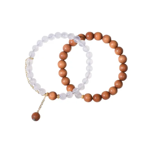 West Island Браслеты из сандалового дерева, белый набор, женские