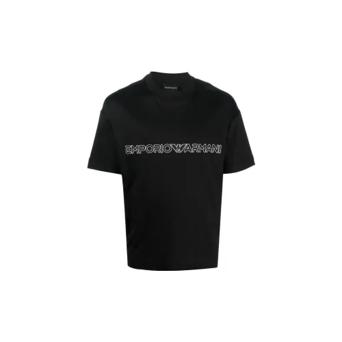 EMPORIO ARMANI Мужские черные футболки