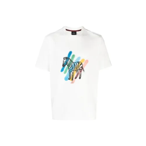 PS By Paul Smith Белая Мужская T-Рубашка