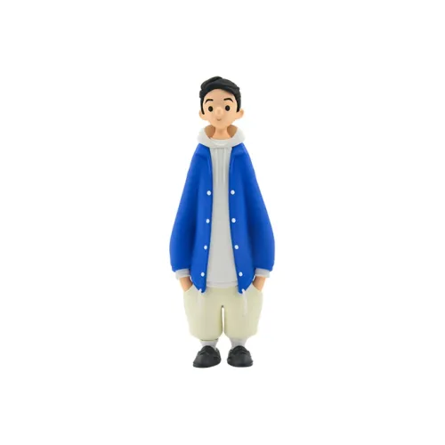 MR.POPBOY City Boy Hoodie Blue Coat Trendy Outfit White Blue Chibi Figures 15cm