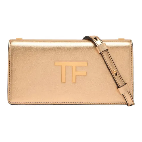 TF Текстурированная Ламинированная Кожа Сумка через плечо Сумка на плечо Мини Женская Золотая