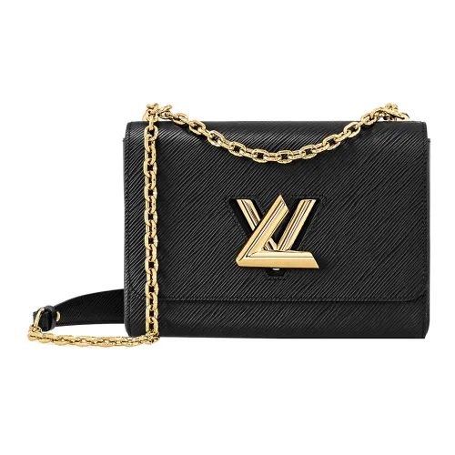 LOUIS VUITTON Twist Epi Коровья кожа Крупнозернистая текстура Сумка через плечо Средняя Женская Черная
