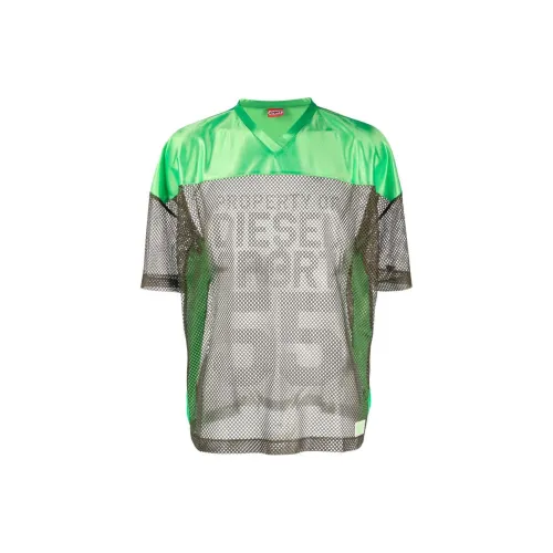 DIESEL Темно-зеленые Мужские T-рубашки