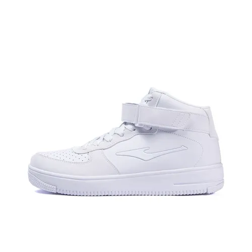 Erke Покрытие Slip-Resistant и Abrasion-Resistant MID Топ Скейтборд Кроссовки Мужской Белый