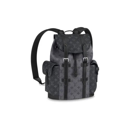 LOUIS VUITTON CHRISTOPHER Покрытый холст с коровья кожа комбинированный рюкзак маленький мужской черный