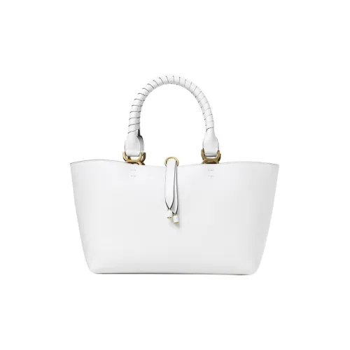 Chloe Marcie Телячья кожа с текстурой Тоут Сумка Сумка для покупок Сумка через плечо Сумка Маленькая Женская Белая