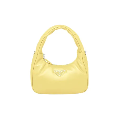 PRADA Мягкая сумка из овечьей кожи плечо сумка мини женская желтая