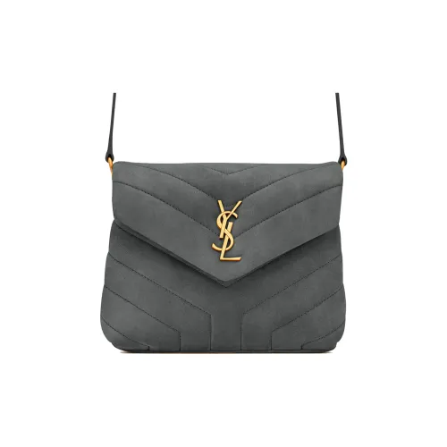SAINT LAURENT LOULOU Сумка через плечо из телячьей кожи сумка на плечо женская серая