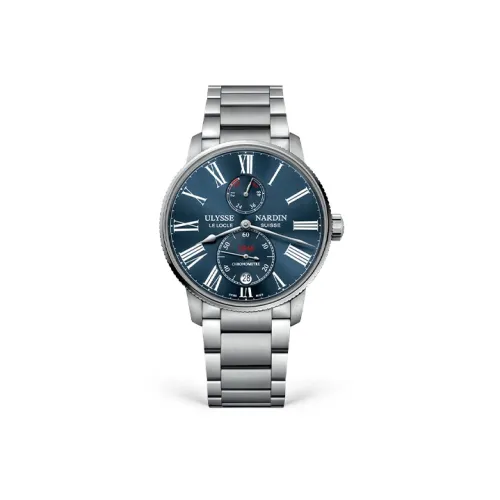 ULYSSE NARDIN Автоматический Механический Механизм Мужские Часы 42мм*11,4мм Синий