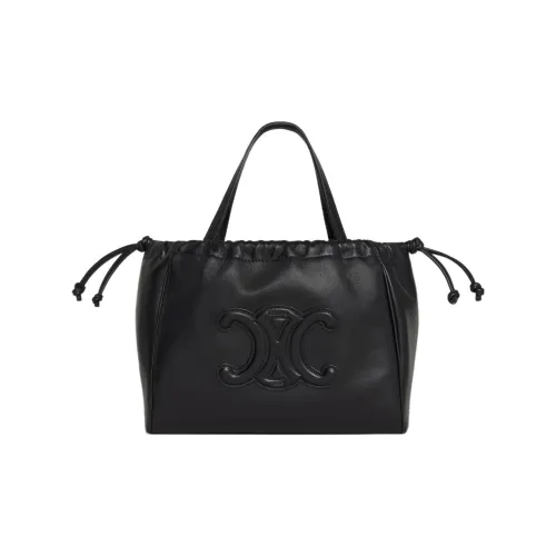 CELINE TriompheCabas Сумка через плечо из гладкой коровьей кожи маленькая женская черная