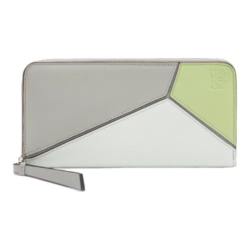 LOEWE Пазл Классический Телячья кожа Кошелек Женские Серый Светлый Селадон