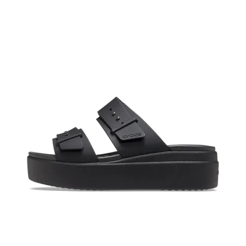 Crocs Резиновая подошва устойчивая к истиранию слипоны женские черный