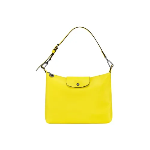 LONGCHAMP Le Pliage Xtra Коровья кожа Сумка-хобо Сумка-полумесяц Сумка на плечо Сумка Сумка через плечо Женская Лимонно-желтая