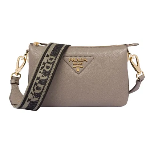 PRADA Сумка через плечо из кожи сумка на плечо женская глиняного серого цвета
