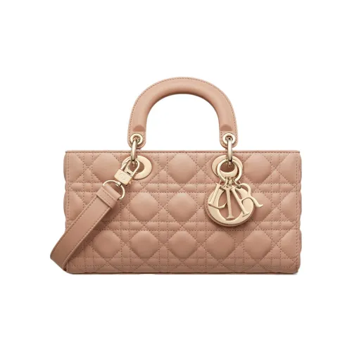 DIOR LADY D Joy Lambskin Сумка Lady Dior Сумка через плечо Сумка среднего размера Женская Nude