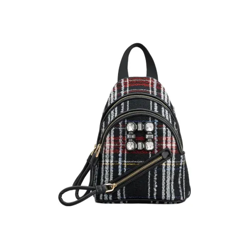 Roger Vivier WALKYVIV Ткань Sling Сумка Мини Женская Черная