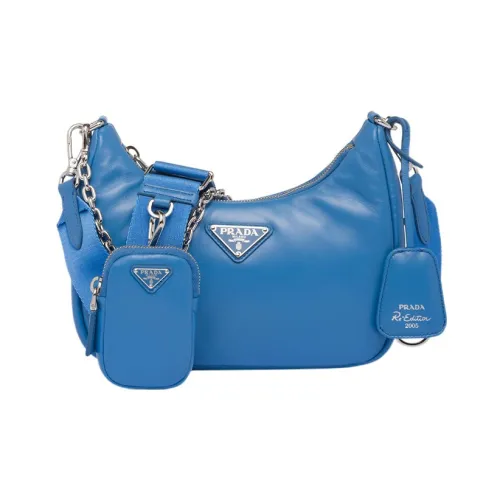 PRADA RE Edition Напп-Кожа Сумка через плечо Сумка на плечо Женская Синяя
