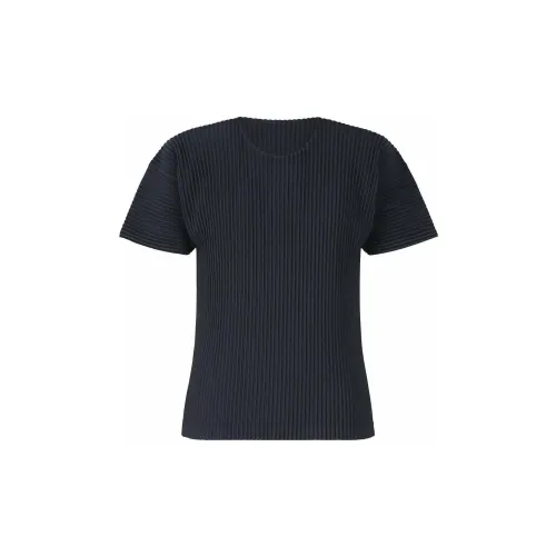 Homme Plissé Issey Miyake Морской Синий Мужская Рубашка T