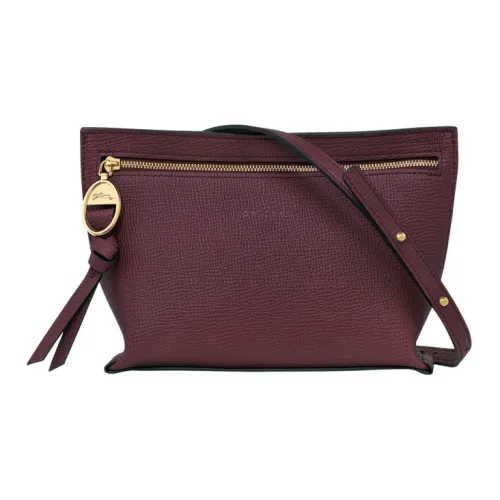 LONGCHAMP Mailbo Коровья кожа крупнозернистая текстура сумка через плечо женская бордовый