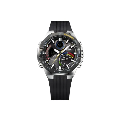 CASIO ECB 900 Collection Кварцевый механизм Смольный ремешок Часы Мужские Черный циферблат ECB 950YMP 1AJF