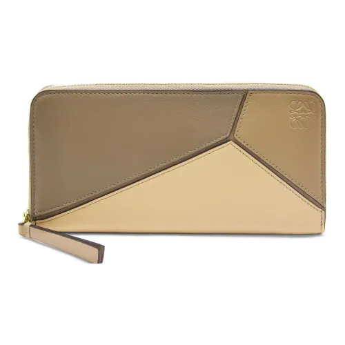 LOEWE Пазл Классический Телячья кожа Кошелек Женские Глина Зеленый Масло