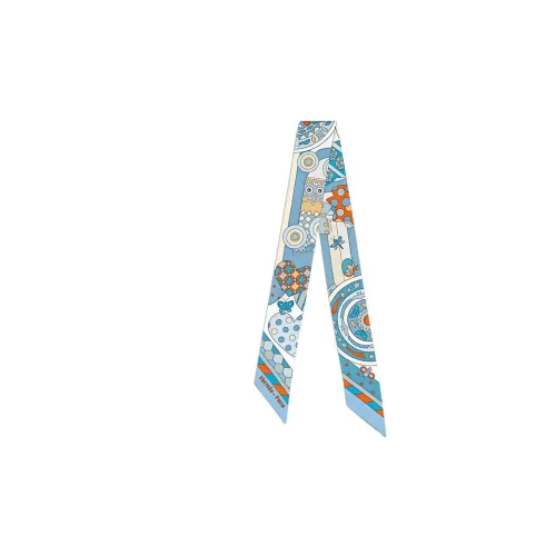 HERMES Шелковые шарфы Женские Синий