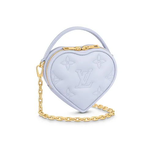 LOUIS VUITTON Сумка через плечо из коровьей кожи в форме сердца женская светло-фиолетовая