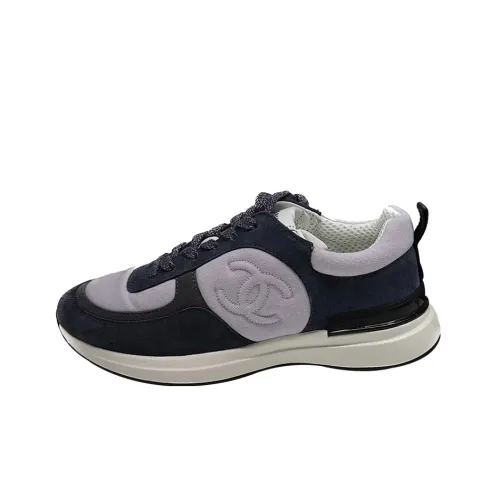 CHANEL Низкий топ Повседневная обувь Женская Серый Фиолетовый