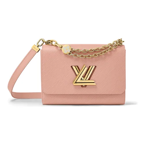 LOUIS VUITTON Twist Epi Коровья кожа крупнозернистая Сумка через плечо Сумка среднего размера Женская Розовая
