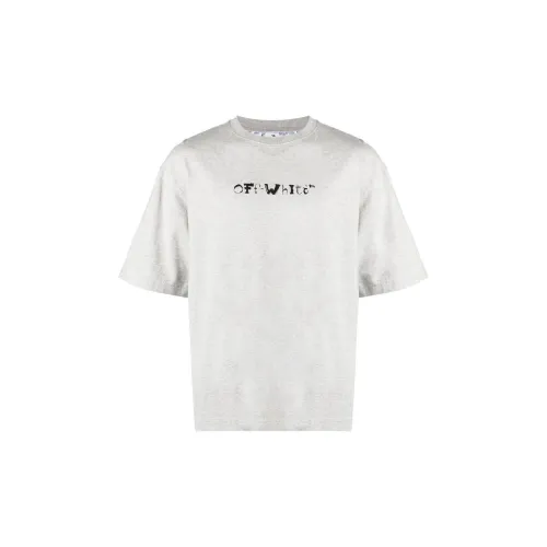 Off Белый Светло-Серый Мужская T-Рубашка