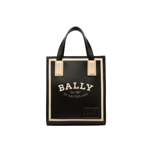 BALLY Crystalia Телячья кожа Тоут Сумка Сумка для покупок Сумка Мини Женская Черная