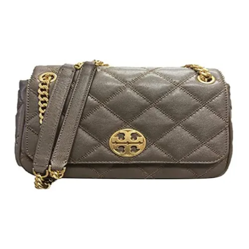 TORY BURCH TB Willa Глазурованное покрытие Кожа Сумка через плечо Сумка на плечо Женская Серый