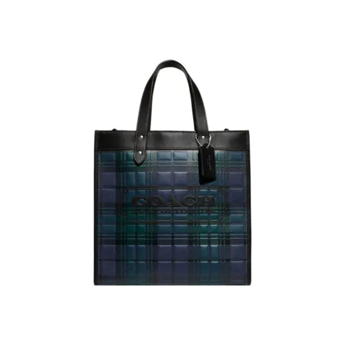 COACH Field Дубленая кожа Тоут Сумка Один Плечо Через плечо Сумка Средний Женские