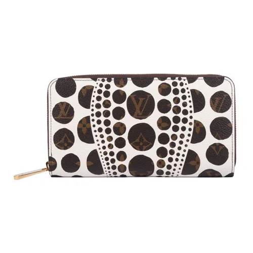 LOUIS VUITTON Yayoi Kusama Коллаборация Zippy Покрытый холст Кошелек Женские Многоцветный