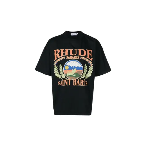 RHUDE Мужские черные T-рубашки