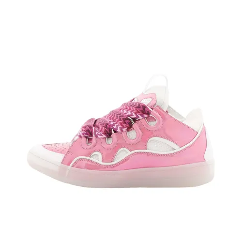 Lanvin Curb Low Топ Стильные Скейтбординги Женские Розовый