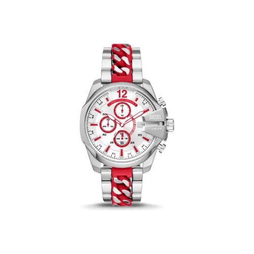 DIESEL Armor Series Мужские часы Кварцевый механизм Ремешок из нержавеющей стали 43 мм Серебристый циферблат Часы DZ4628